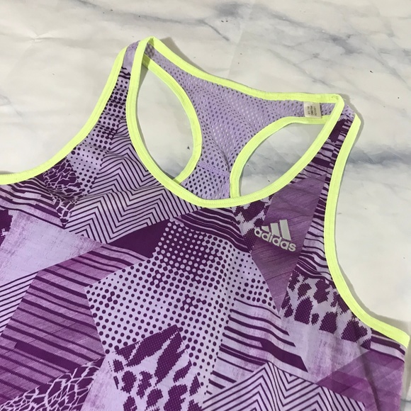 Adidas Purple & Yellow Boyfriend Bro Tank Top - Picture 2 of 8